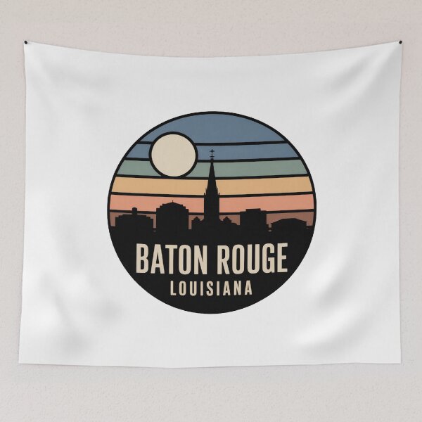 Item preview, Baton Rouge Louisiana: Cathedral Spire Skyline Dark Badge designed and sold by CircinusStore.