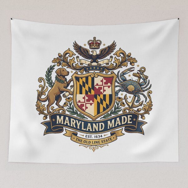 Item preview, baltimore, maryland flag, maryland usa, charm city designed and sold by TrueArtVibes.
