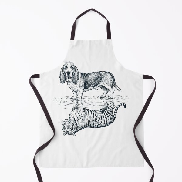 Item preview, Vintage Basset Hound Reflection Tiger Dog Lover designed and sold by DoodleTortle.