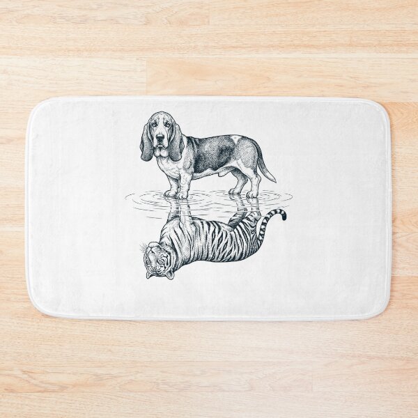 Item preview, Vintage Basset Hound Reflection Tiger Dog Lover designed and sold by DoodleTortle.