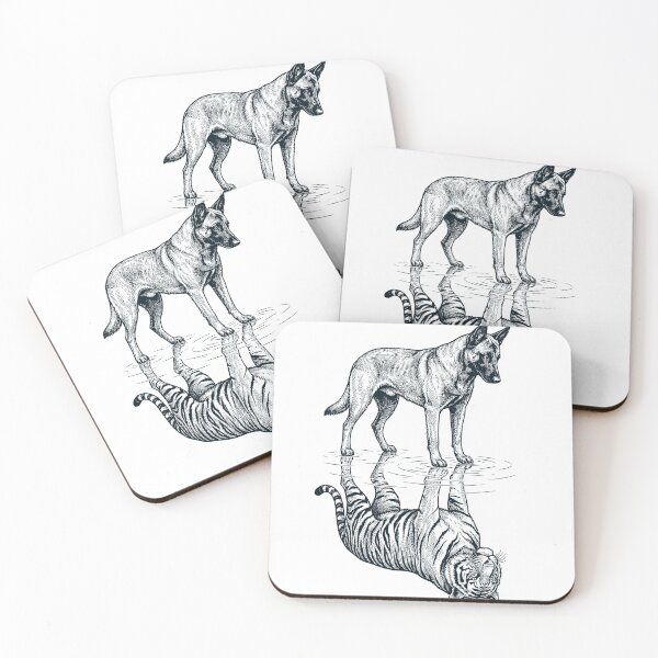 Item preview, Vintage Belgian Malinois Reflection Tiger Dog Lover designed and sold by DoodleTortle.