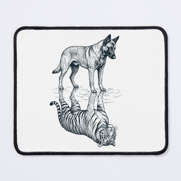 Item preview, Vintage Belgian Malinois Reflection Tiger Dog Lover designed and sold by DoodleTortle.