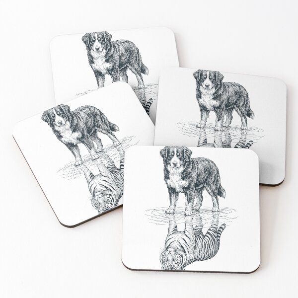 Item preview, Vintage Bernese Mountain Dog Reflection Tiger Dog Lover designed and sold by DoodleTortle.