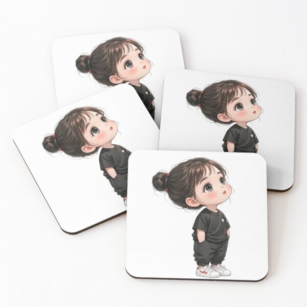Item preview, Cute Chibi Girl Aesthetic | Adorable Cartoon Girl Illustration | Soft Kawaii Minimal Character Design designed and sold by Aedition.