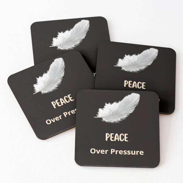 Item preview, Peace Over Pressure – Minimalist Feather Inspirational Design designed and sold by EirozStudio.