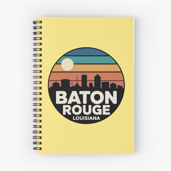 Item preview, Baton Rouge Louisiana: Sunset Skyline Stacked Text Dark designed and sold by CircinusStore.