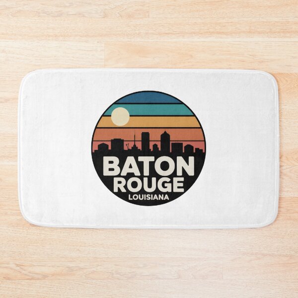 Item preview, Baton Rouge Louisiana: Sunset Skyline Stacked Text Dark designed and sold by CircinusStore.