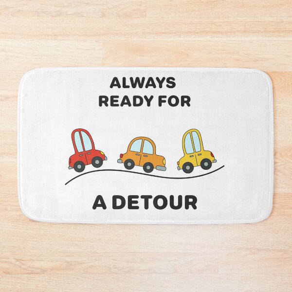 Item preview, Always ready for a detour – cute road trip cars illustration, funny travel quote designed and sold by ARTmast777.