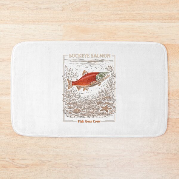 Item preview, Sockeye Salmon Vintage Fishing Design – Fish Gear Crew T-Shirt designed and sold by Fish Gear Apparel.