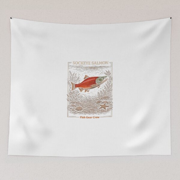 Item preview, Sockeye Salmon Vintage Fishing Design – Fish Gear Crew T-Shirt designed and sold by Fish Gear Apparel.