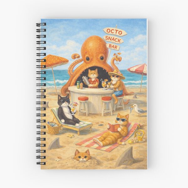 Item preview, Octo Snack Bar – Cats, Cocktails & Coastal Chaos designed and sold by SoftThreatCo .
