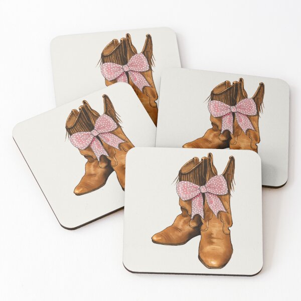 Item preview, Cowgirl BOOTS with Pink Bow, Western Girl, Rodeo designed and sold by JoyfulWhimsy.
