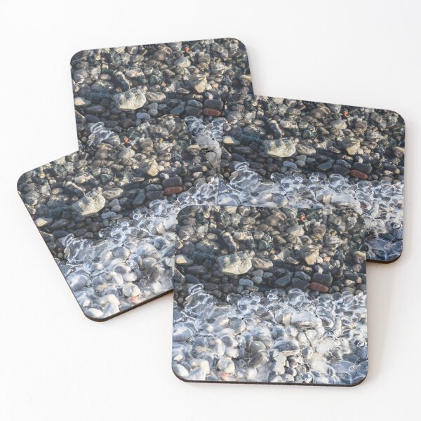 Item preview, Smooth Pebbles with Ice Formations Abstraction designed and sold by Georgia Mizuleva.