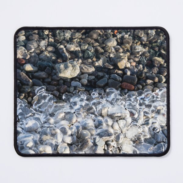 Item preview, Smooth Pebbles with Ice Formations Abstraction designed and sold by Georgia Mizuleva.