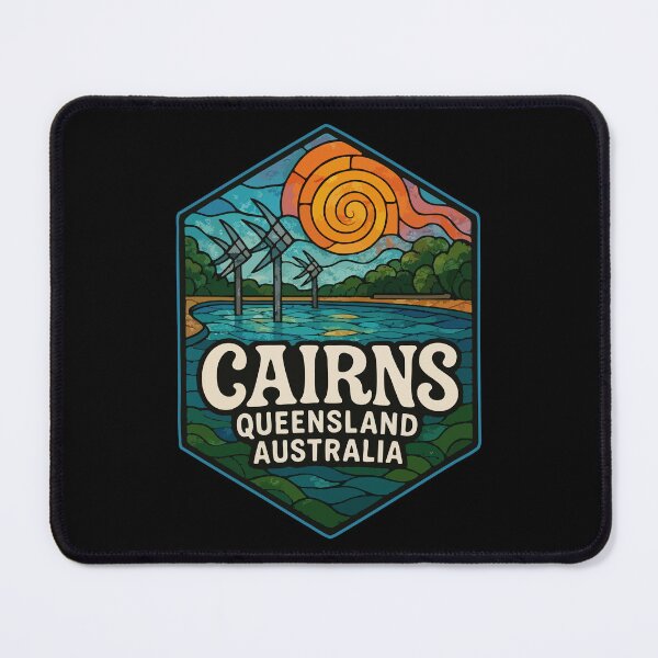 Item preview, Cairns Queensland Australia Stained Glass Travel designed and sold by TomFrontierArt.