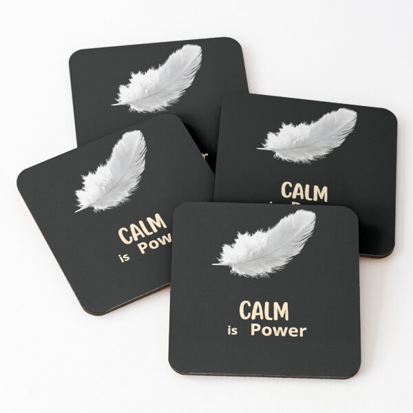 Item preview, Calm is Power – Minimalist Feather Inspirational Design designed and sold by EirozStudio.