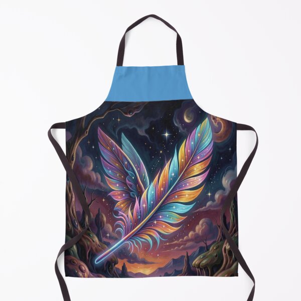 Item preview, Cosmic Feather Dream – Vibrant Fantasy Light in a Surreal Landscape designed and sold by FotoworldEdel.