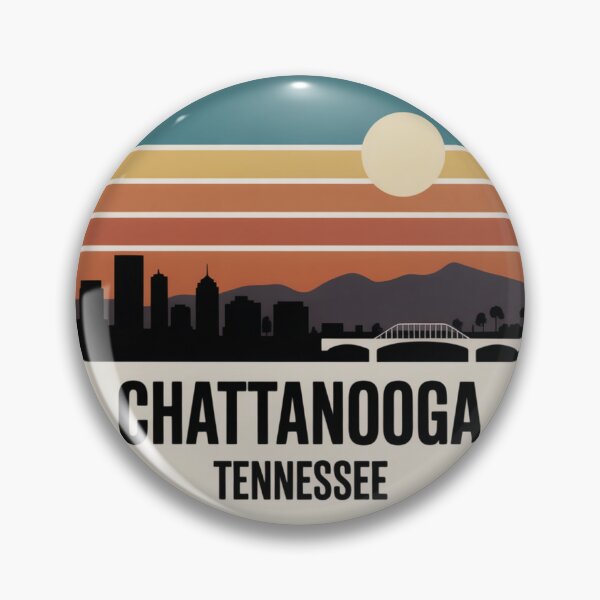 Item preview, Chattanooga Tennessee: Sunset Skyline Mountains Bridge Cream designed and sold by CircinusStore.