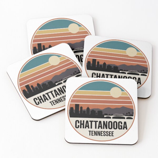 Item preview, Chattanooga Tennessee: Sunset Skyline Mountains Bridge Cream designed and sold by CircinusStore.