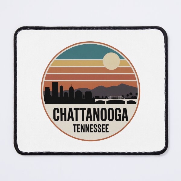 Item preview, Chattanooga Tennessee: Sunset Skyline Mountains Bridge Cream designed and sold by CircinusStore.
