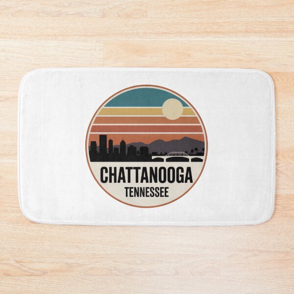 Item preview, Chattanooga Tennessee: Sunset Skyline Mountains Bridge Cream designed and sold by CircinusStore.
