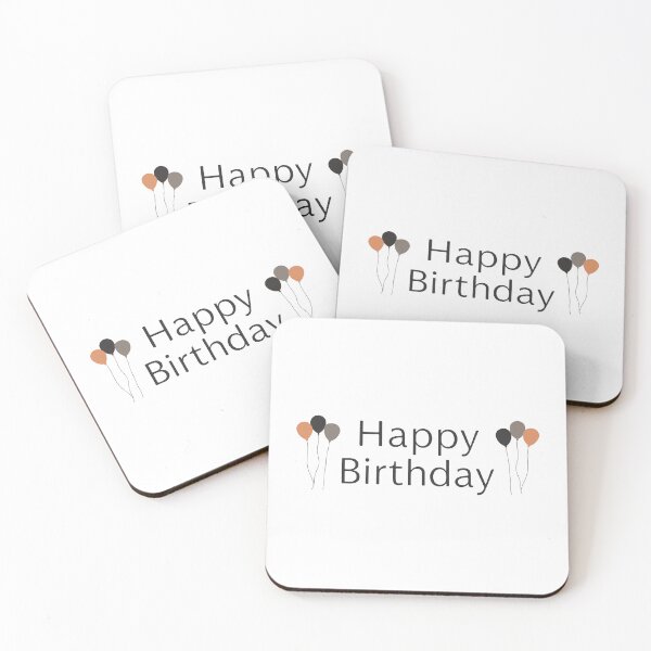Item preview, Happy Birthday Minimalist Balloon Design Aesthetic designed and sold by DavidTeeStudio.
