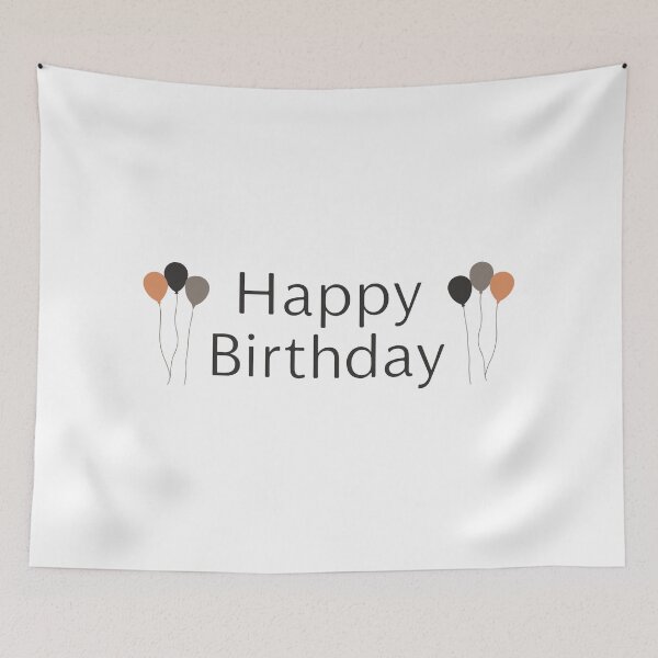 Item preview, Happy Birthday Minimalist Balloon Design Aesthetic designed and sold by DavidTeeStudio.