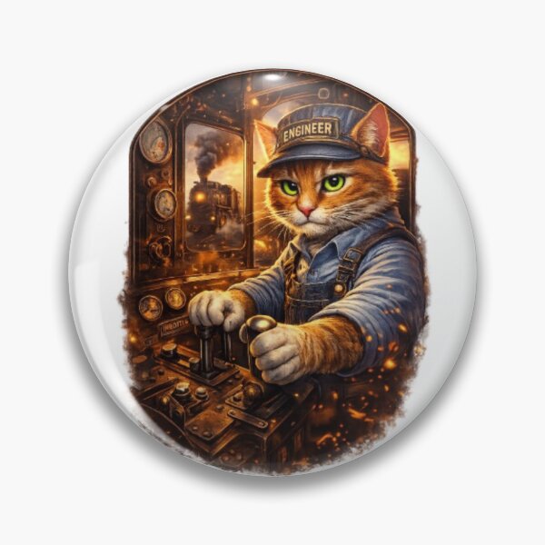 Item preview, Train Driver Cat – Master of the Rails designed and sold by Busdriverstore.
