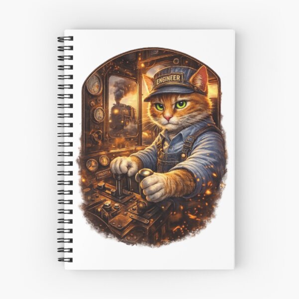 Item preview, Train Driver Cat – Master of the Rails designed and sold by Busdriverstore.