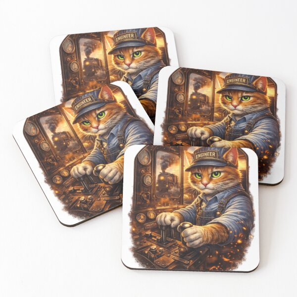 Item preview, Train Driver Cat – Master of the Rails designed and sold by Busdriverstore.