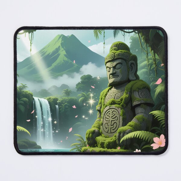 Item preview, Volcanic Island Guardian Statue Moss - Primitive Jungle designed and sold by David c.p JACQUEMET.