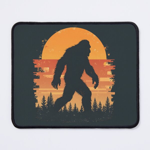 Item preview, Bigfoot Wanderer - Vintage Sunset Cryptid Silhouette designed and sold by WowDezign.