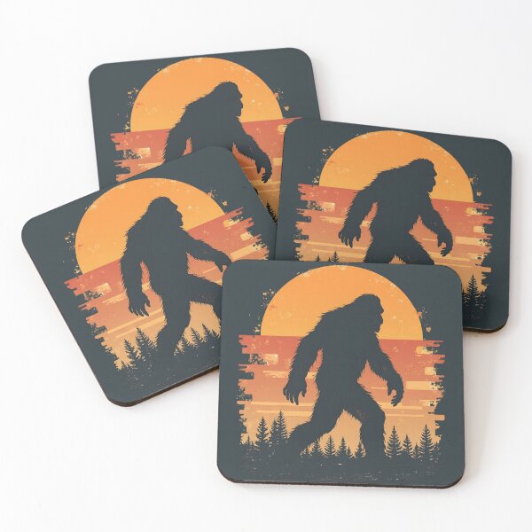 Item preview, Bigfoot Wanderer - Vintage Sunset Cryptid Silhouette designed and sold by WowDezign.