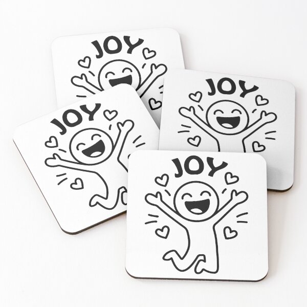 Item preview, Happy Joy Stickman Jumping with Hearts - Joyful Minimalist Art designed and sold by ARTmast777.