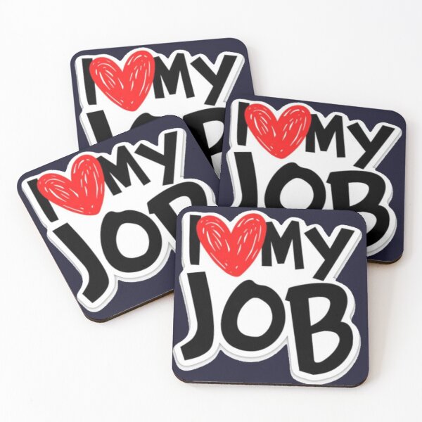 Item preview, I Love My Job Funny Quote Heart Design – Work Humor Sticker, T-Shirt, Gift for Employees & Coworkers designed and sold by WorkVibe Studio.
