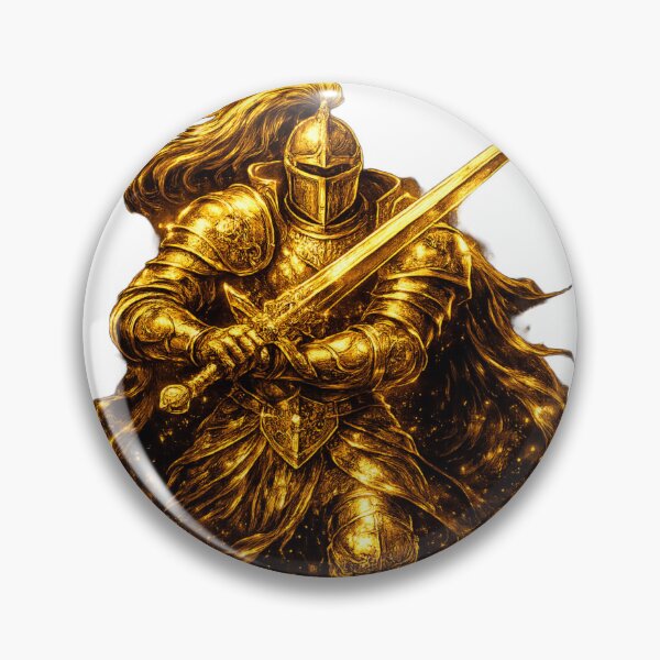 Item preview, Golden Knight Warrior – Epic Medieval Armor Sword Art designed and sold by NaraGco.
