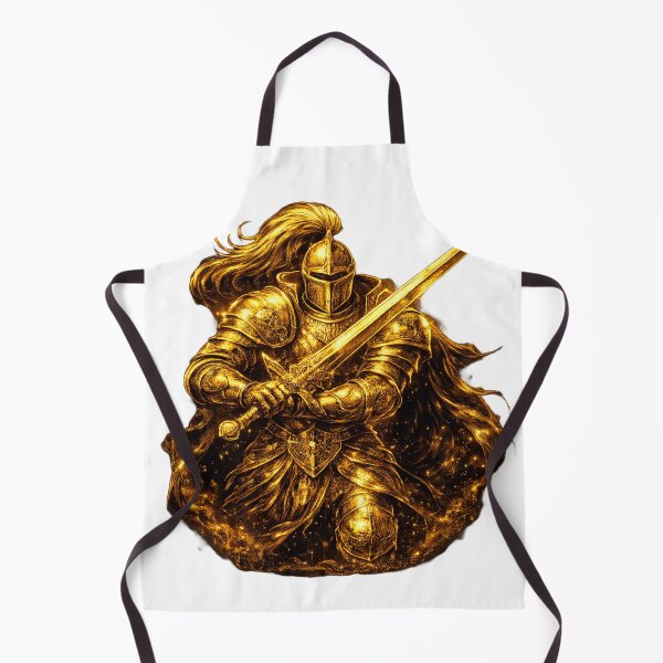 Item preview, Golden Knight Warrior – Epic Medieval Armor Sword Art designed and sold by NaraGco.