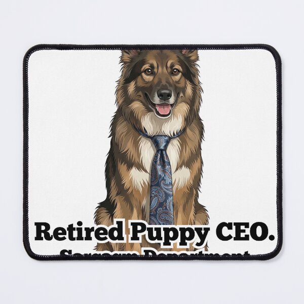 Item preview, Retired Puppy CEO - Sarcastic German Shepherd Business Dog designed and sold by C360 Studio.
