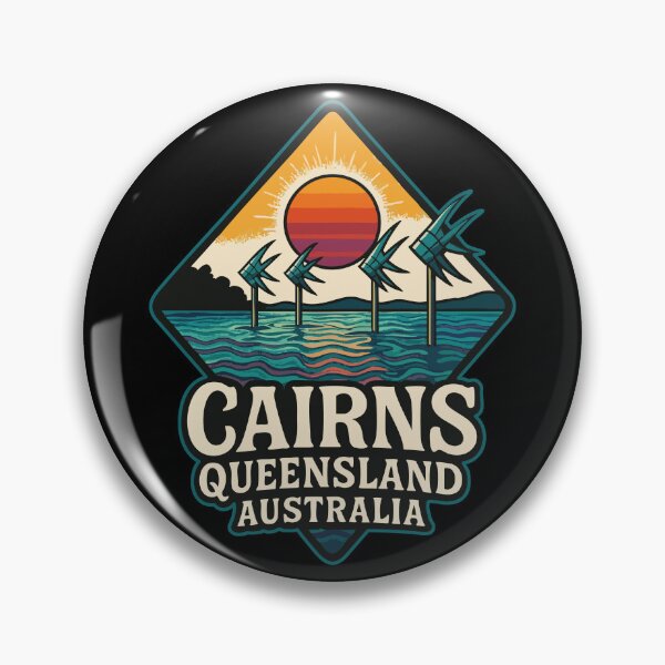 Artikelvorschau, Cairns, Queensland, Australien – Retro-Reisen entworfen und verkauft von TomFrontierArt.