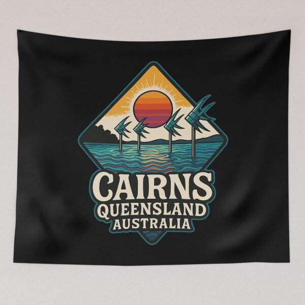 Item preview, Cairns Queensland Australia Retro Travel designed and sold by TomFrontierArt.