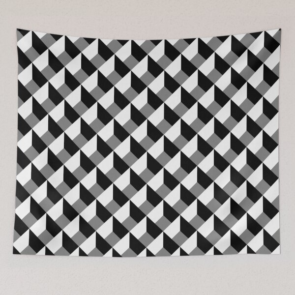 Item preview, Monochrome geometric seamless repeating pattern designed and sold by SeamlessDsign.