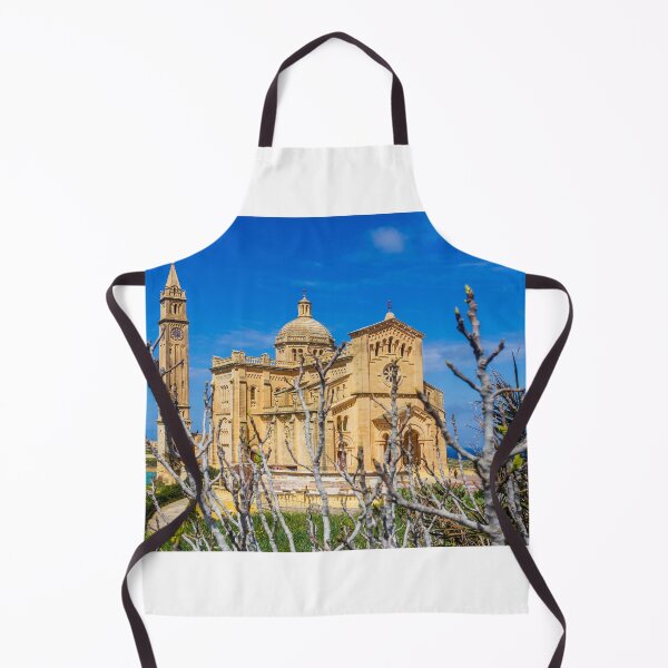 Item preview, Sunlit Stone Basilica On The Maltese Coast With Blue Sky And Bare Spring Branches In Foreground designed and sold by Nmallia.