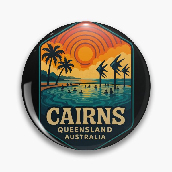 Artikelvorschau, Cairns, Queensland – Tropisches Australien – Retro-Reisen entworfen und verkauft von TomFrontierArt.