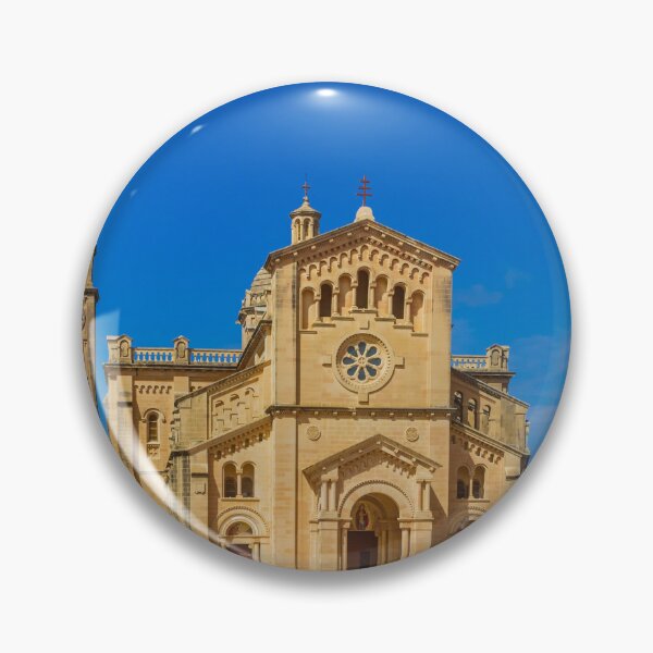 Item preview, Sunlit Stone Basilica On The Maltese Coast With Blue Sky And Bare Spring Branches In Foreground designed and sold by Nmallia.