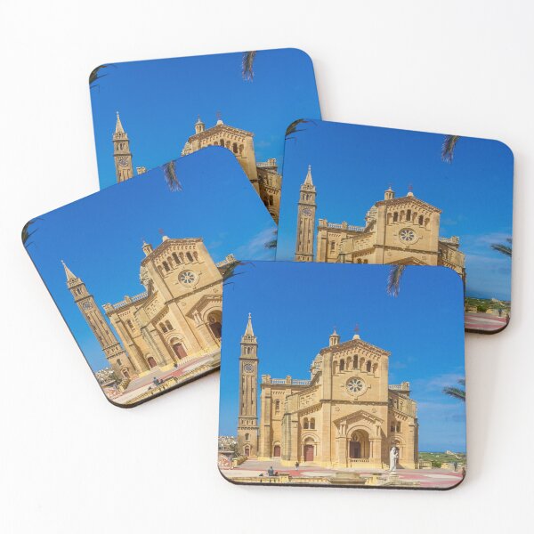 Item preview, Sunlit Stone Basilica On The Maltese Coast With Blue Sky And Bare Spring Branches In Foreground designed and sold by Nmallia.