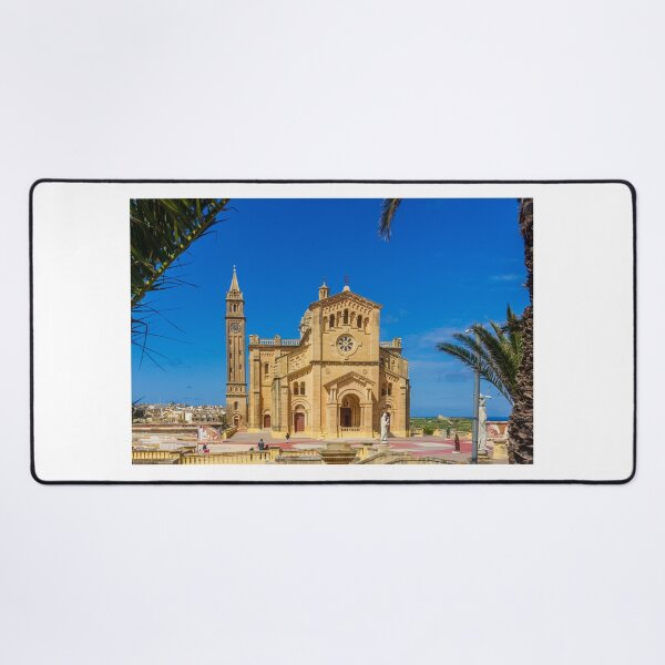 Item preview, Sunlit Stone Basilica On The Maltese Coast With Blue Sky And Bare Spring Branches In Foreground designed and sold by Nmallia.