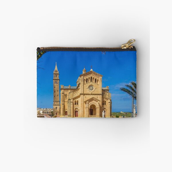 Item preview, Sunlit Stone Basilica On The Maltese Coast With Blue Sky And Bare Spring Branches In Foreground designed and sold by Nmallia.
