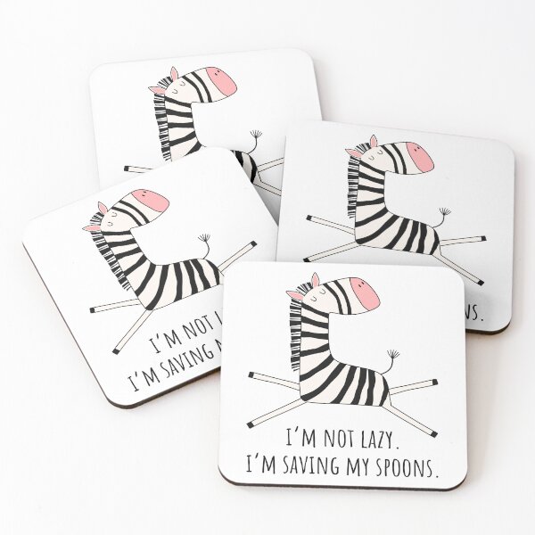 Item preview, Zebra Nap Club – I’m Not Lazy, I’m Saving Spoons designed and sold by Designs by Jesabee.