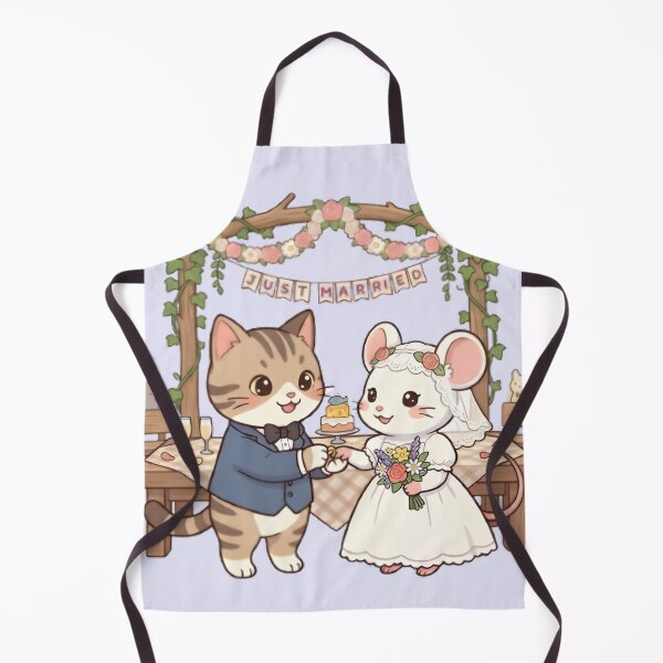Item preview, Cute Cat and Mouse Wedding - Kawaii Just Married Art designed and sold by WalterAdd.