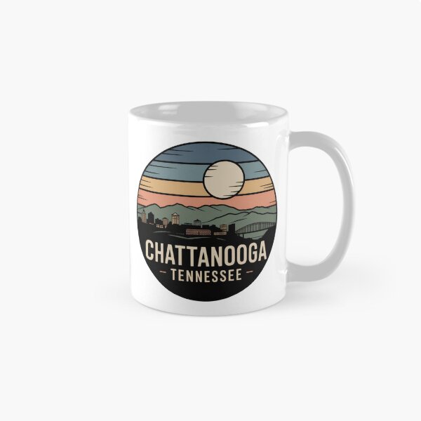 Item preview, Chattanooga Tennessee: Skyline Mountains Bridge Textured Moon designed and sold by CircinusStore.